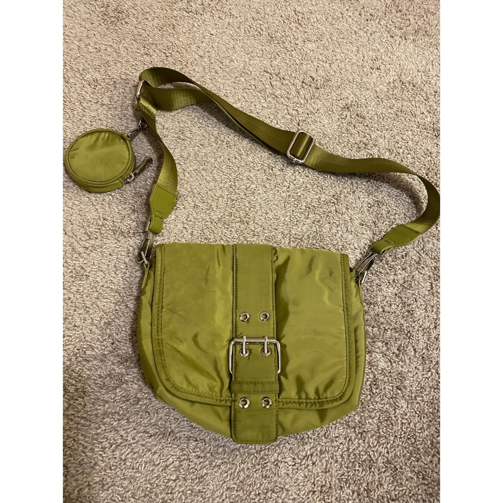 Topshop Purse Crossbody With Coin Bag Nylon Green Gimme Color sku14